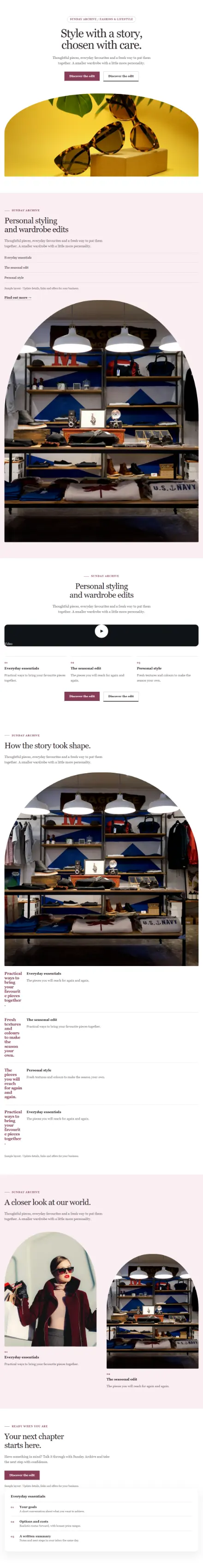 Screenshot of Boutique · About