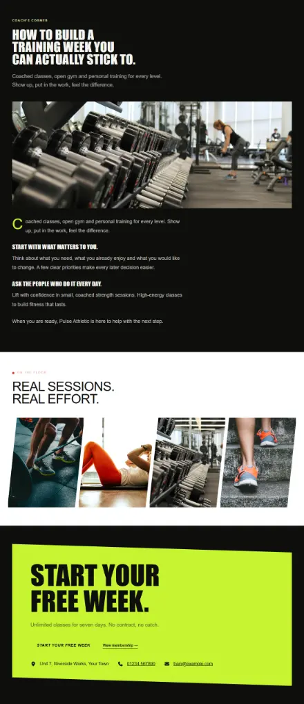 Screenshot of Athletic · Article