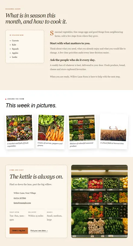 Screenshot of Farmhouse · Article