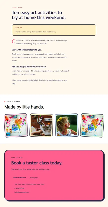 Screenshot of Pastel · Article
