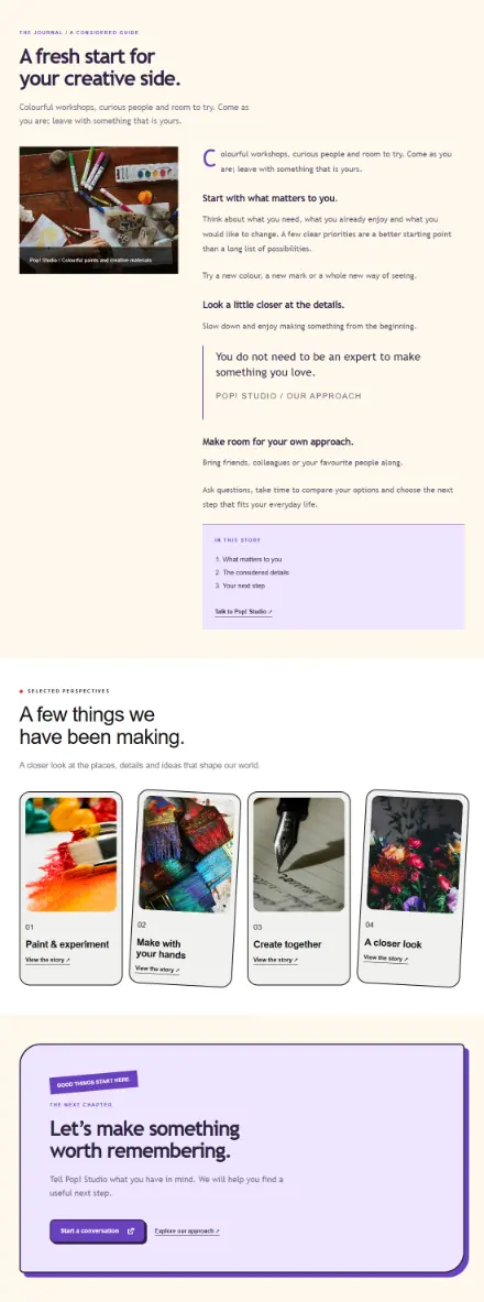 Screenshot of Playful · Article