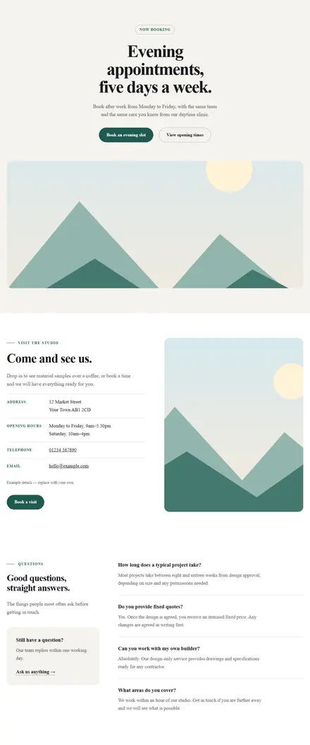 Screenshot of Classic · Contact