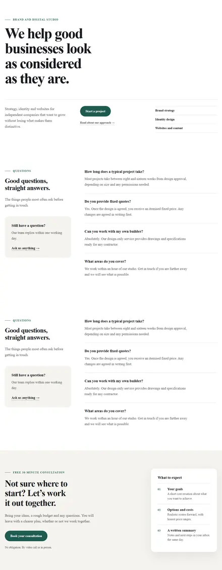 Screenshot of Classic · Questions & answers
