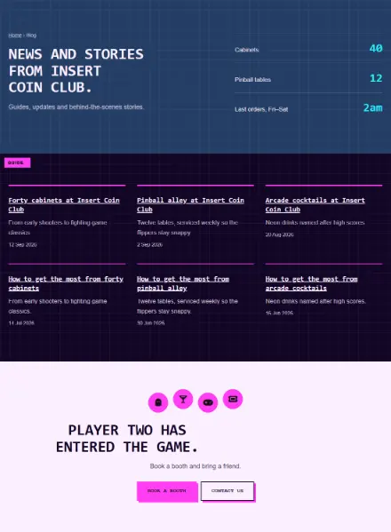 Screenshot of Arcade · Blog