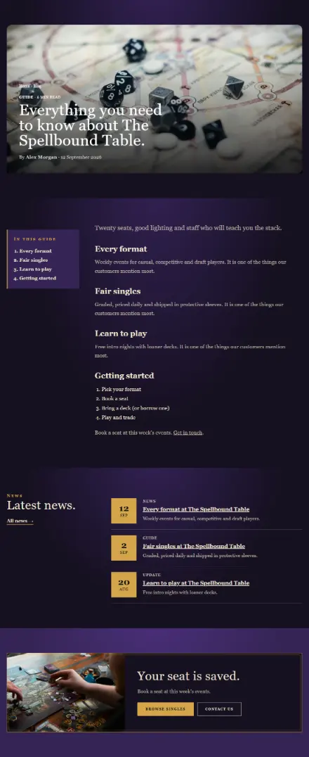 Screenshot of Cardgame · Article