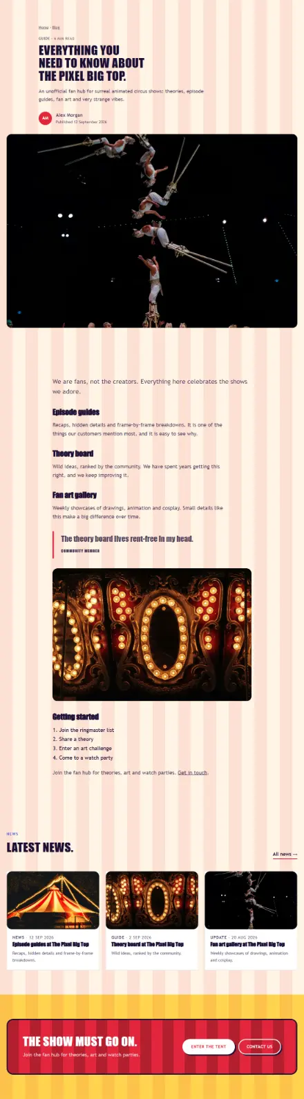 Screenshot of Circus · Article