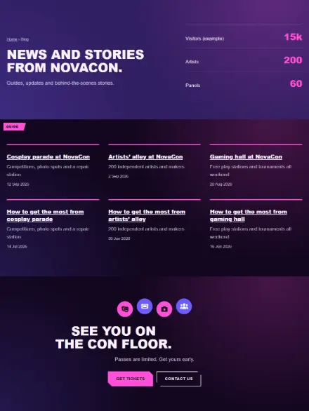 Screenshot of Convention · Blog