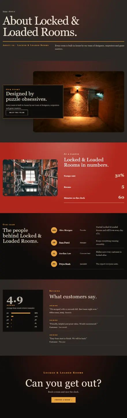 Screenshot of Escape · About