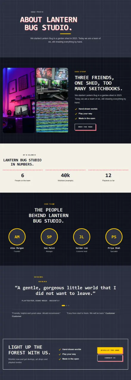 Screenshot of Gamestudio · About