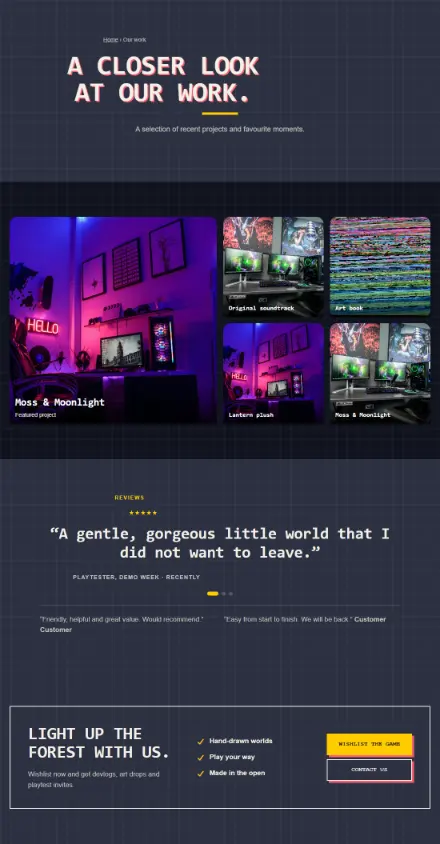 Screenshot of Gamestudio · Portfolio