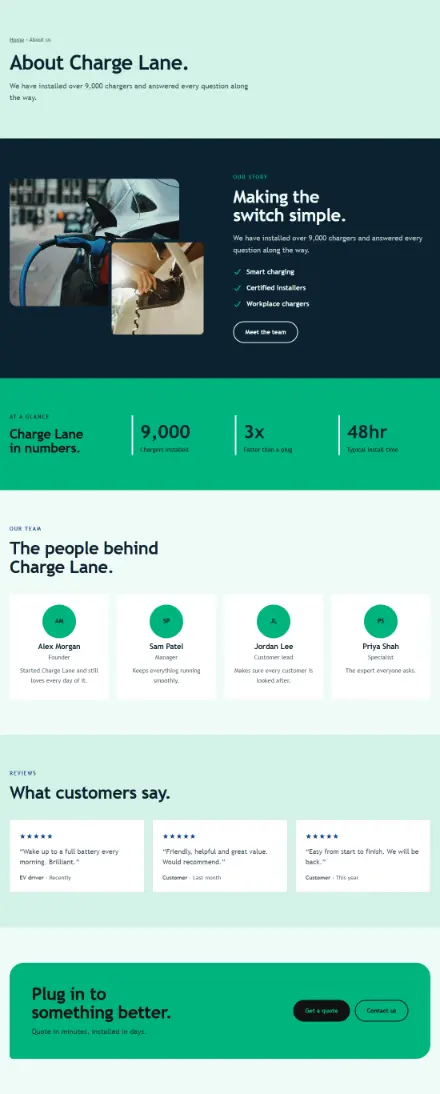Screenshot of Ev · About