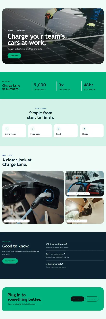 Screenshot of Ev · Feature page
