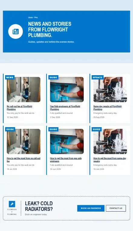 Screenshot of Plumbing · Blog