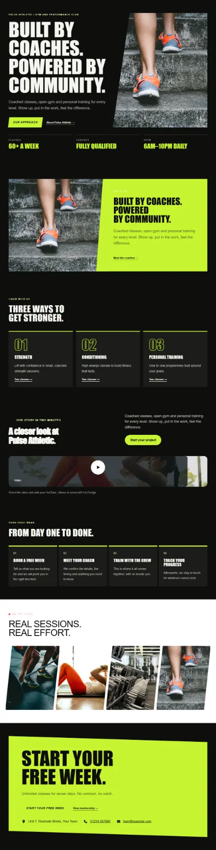 Screenshot of Athletic · About