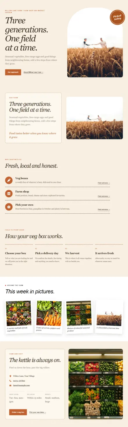 Screenshot of Farmhouse · About