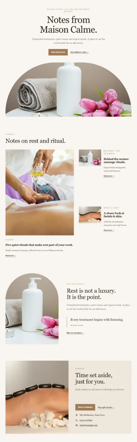 Screenshot of Luxe · Blog