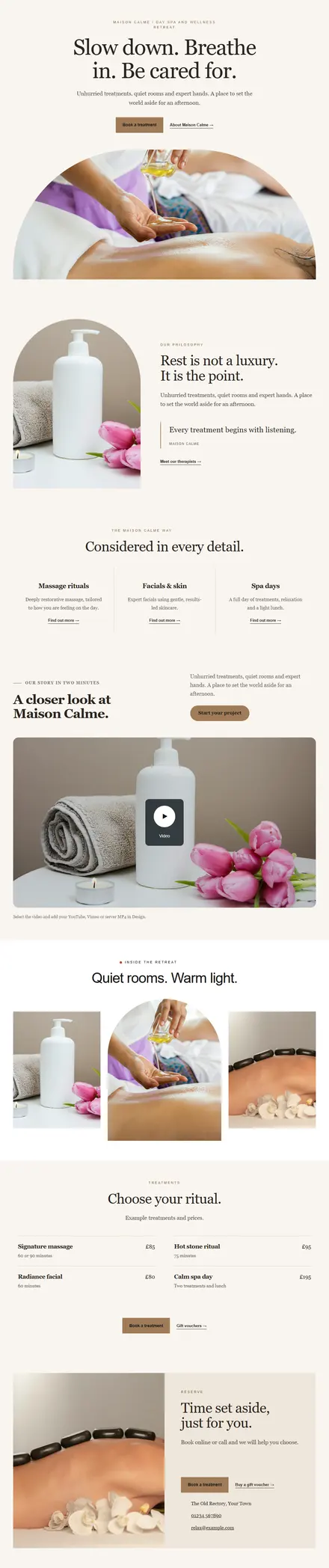 Screenshot of Luxe · Home page