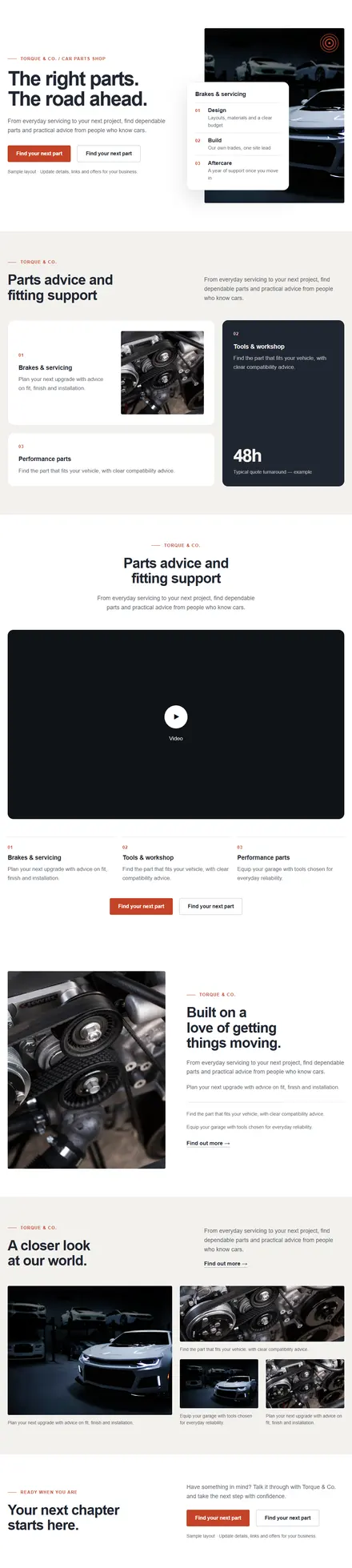 Screenshot of Professional · Home page