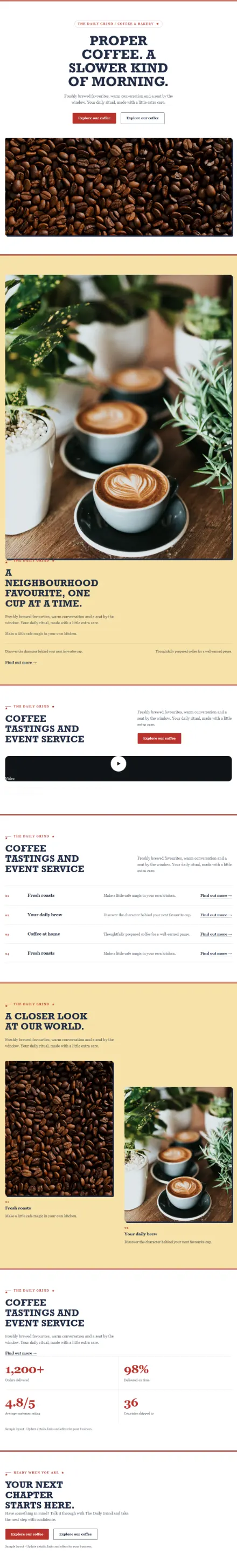 Screenshot of Vintage · Home page