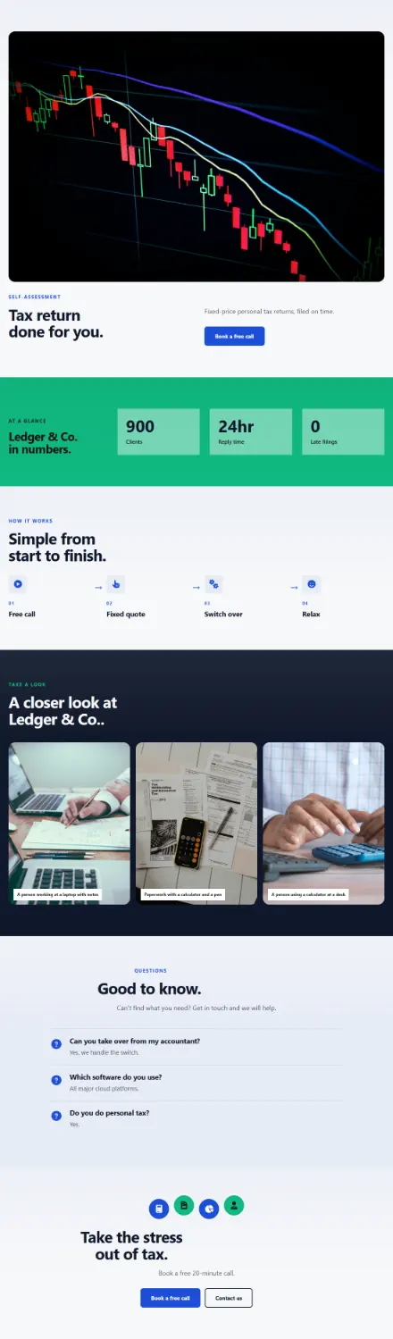 Screenshot of Accounts · Feature page