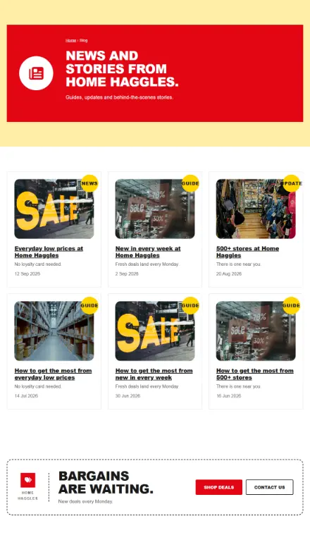 Screenshot of Bargain · Blog