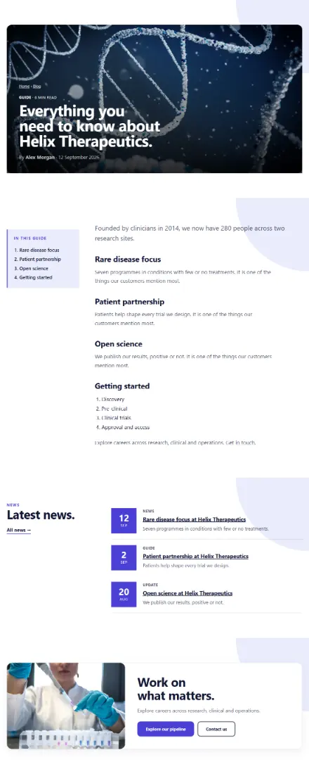 Screenshot of Biotech · Article