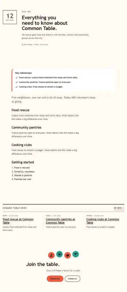 Screenshot of Charity · Article