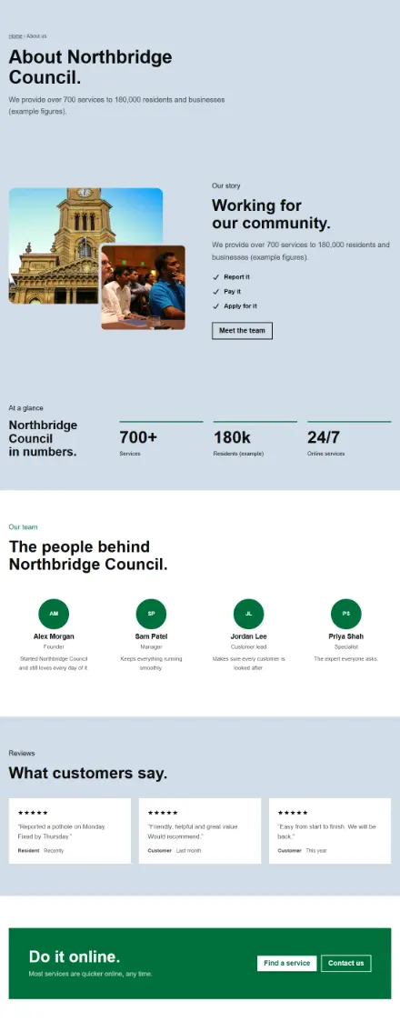Screenshot of Civic · About