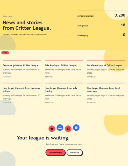 Screenshot of Creatures · Blog