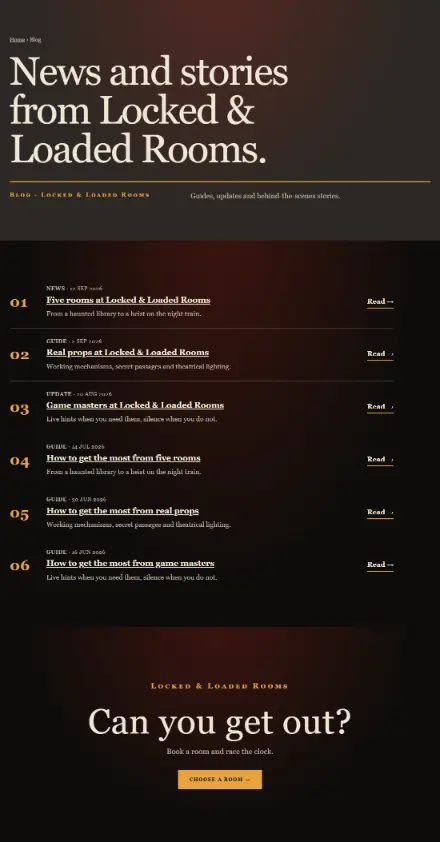 Screenshot of Escape · Blog