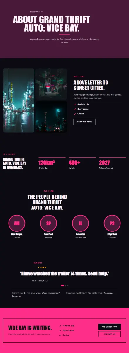 Screenshot of Heist · About