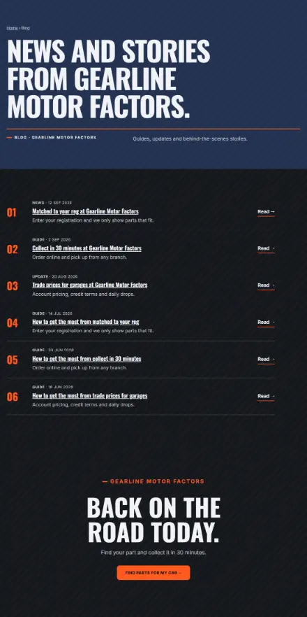 Screenshot of Motor · Blog
