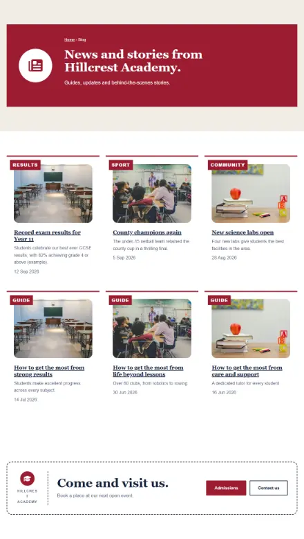 Screenshot of School · Blog