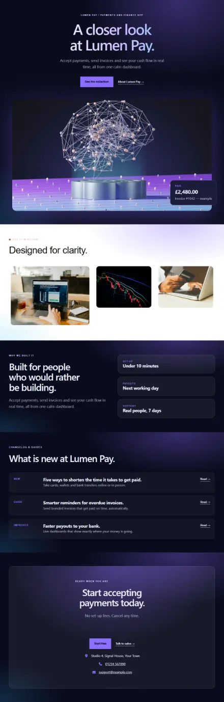 Screenshot of Aurora · Portfolio
