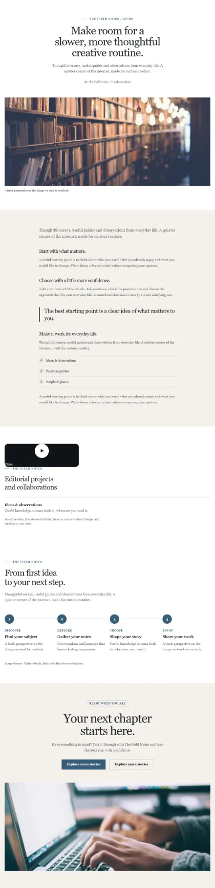Screenshot of Editorial · Article