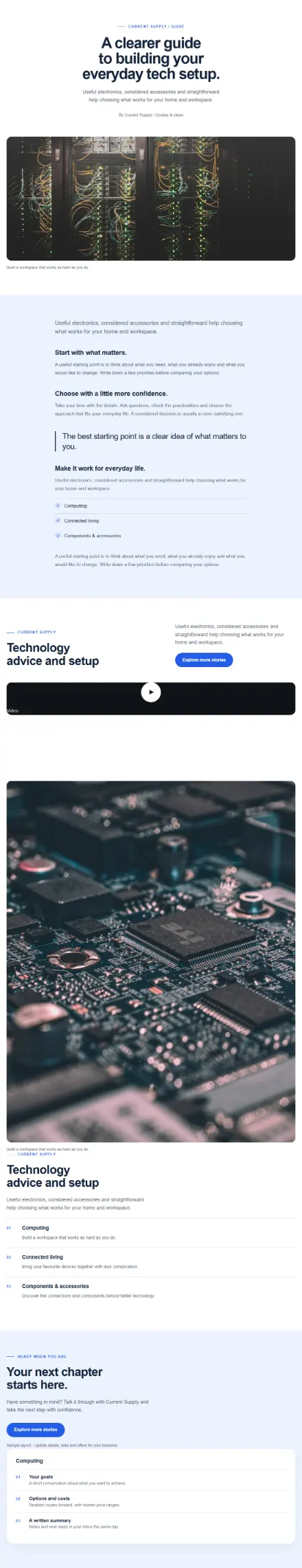 Screenshot of Modern · Article