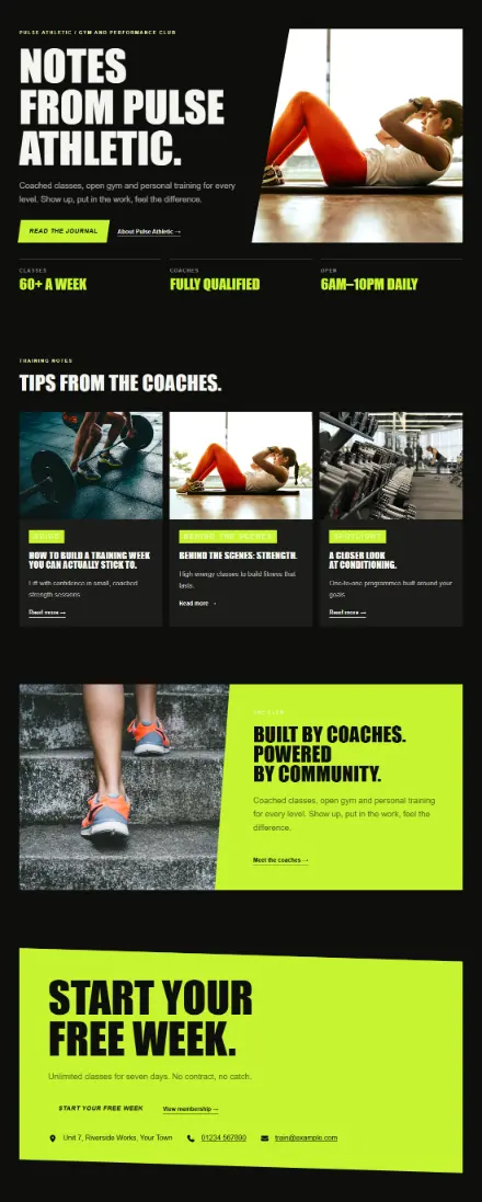 Screenshot of Athletic · Blog