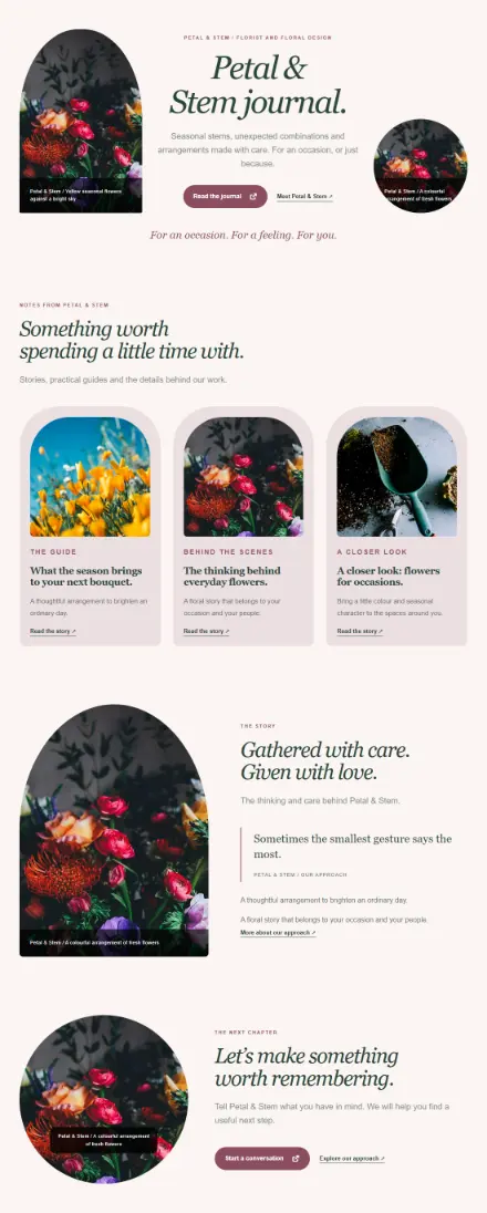 Screenshot of Botanical · Blog