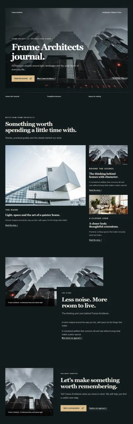 Screenshot of Cinematic · Blog
