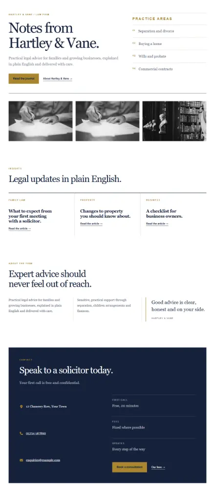 Screenshot of Counsel · Blog