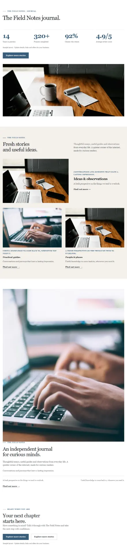 Screenshot of Editorial · Blog