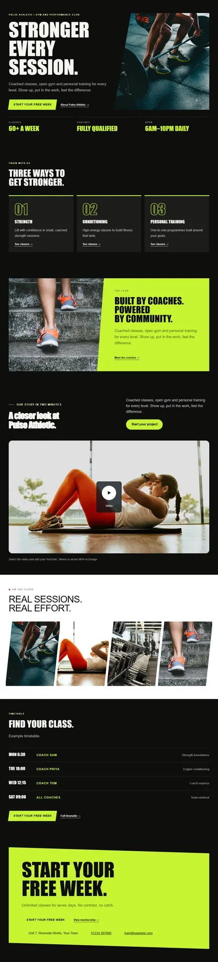 Screenshot of Athletic · Home page