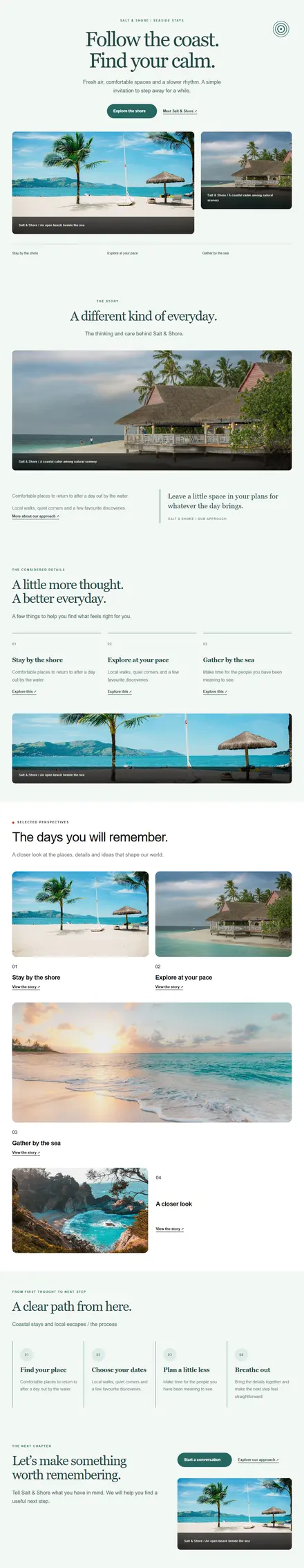 Screenshot of Coastal · Home page