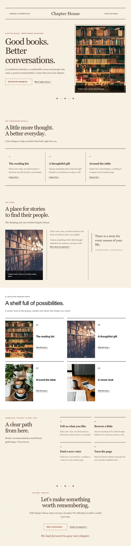 Screenshot of Heritage · Home page