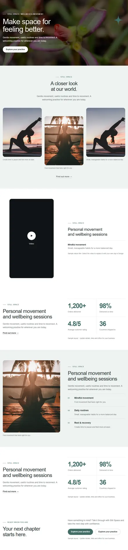 Screenshot of Minimal · Home page