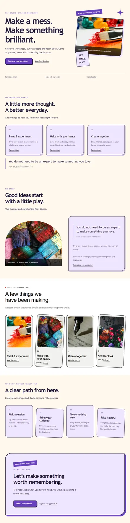 Screenshot of Playful · Home page