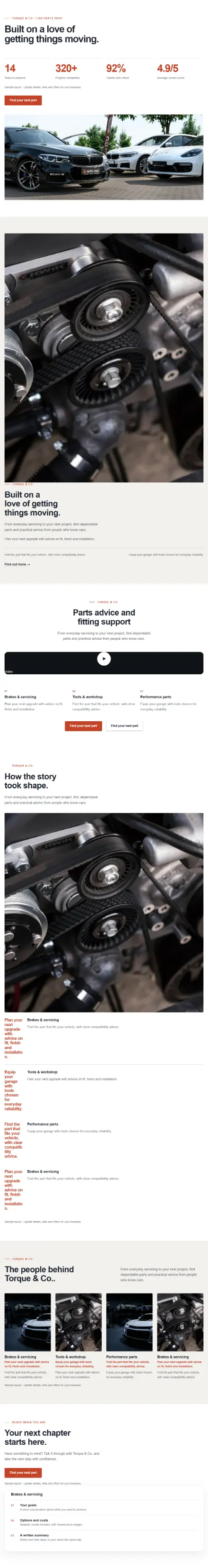 Screenshot of Professional · About