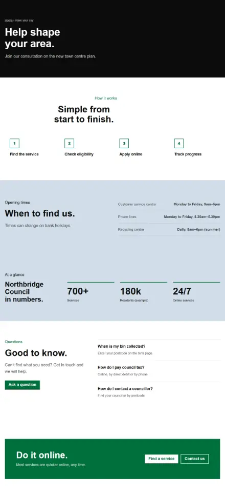 Screenshot of Civic · Feature page