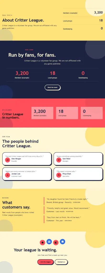 Screenshot of Creatures · About