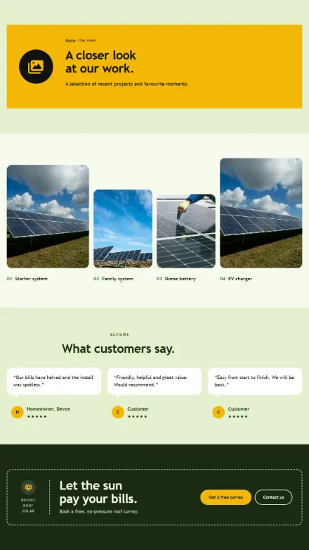 Screenshot of Solar · Portfolio